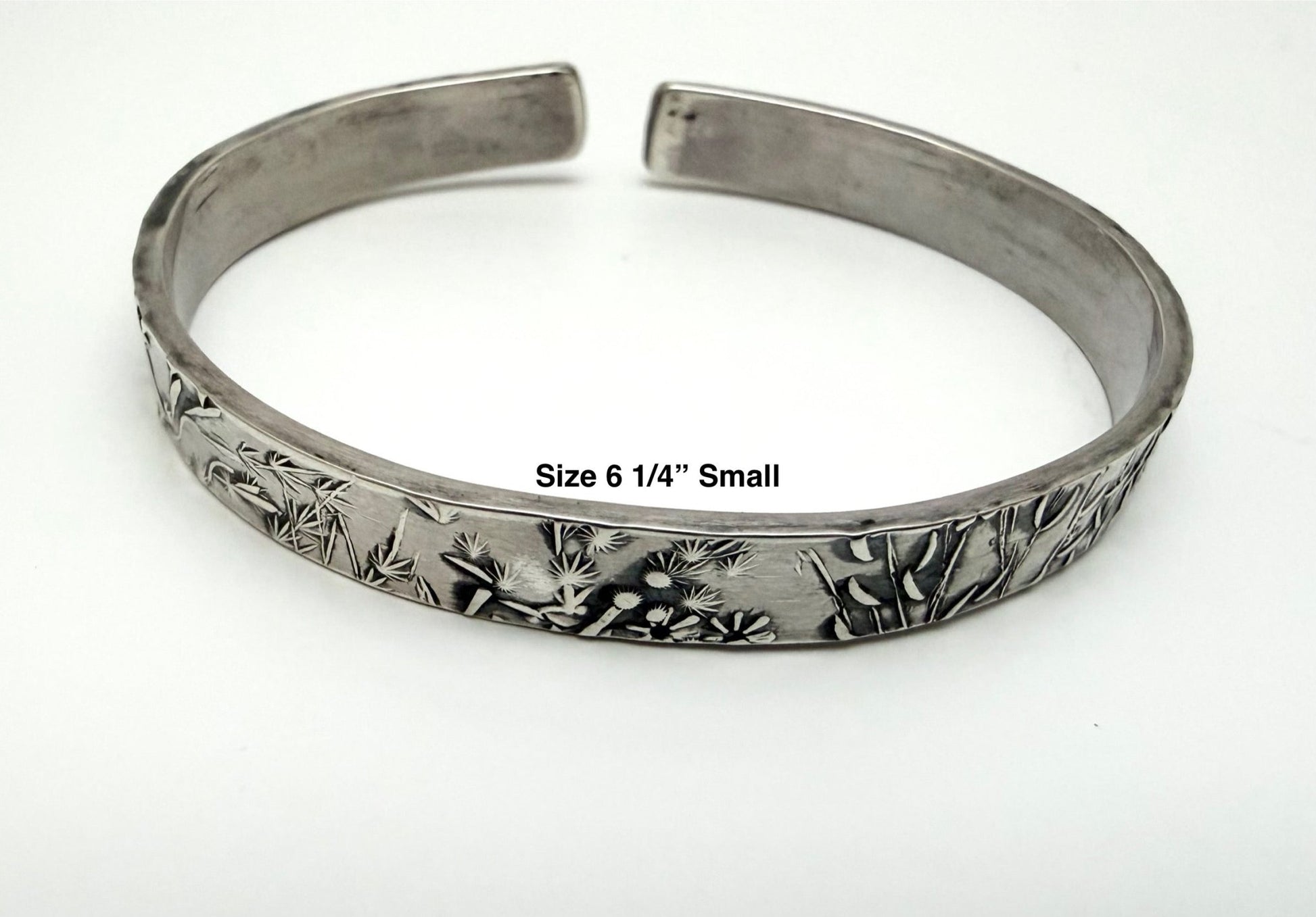 Millefleur (Thousand Flower) Sterling Cuff Bracelet | Evitts Creek Arts - Evitts Creek Arts