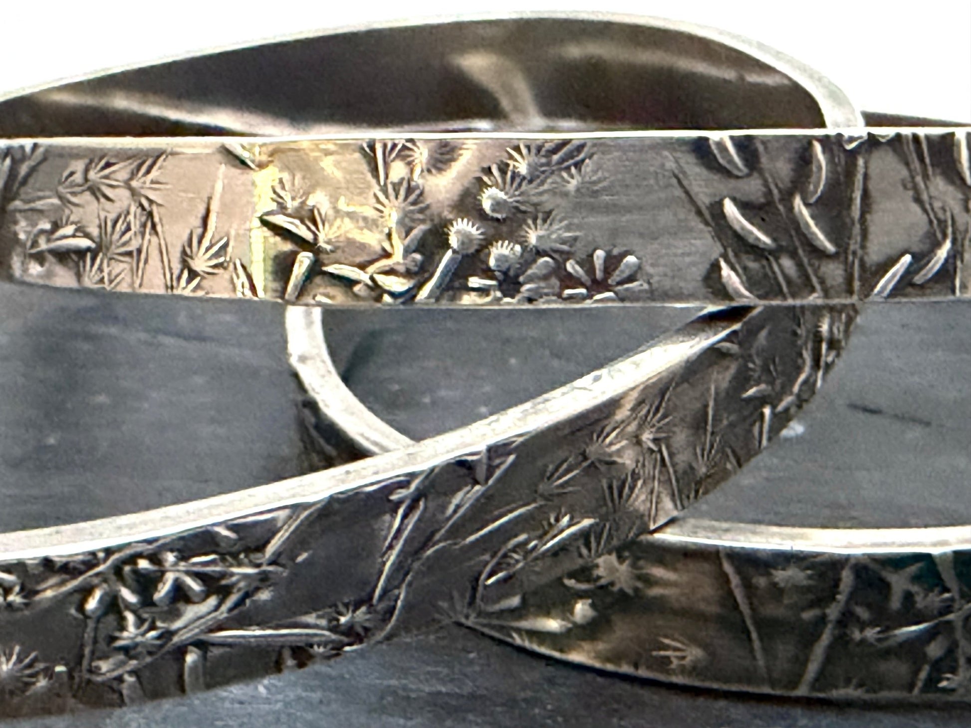 Millefleur (Thousand Flower) Sterling Cuff Bracelet | Evitts Creek Arts - Evitts Creek Arts