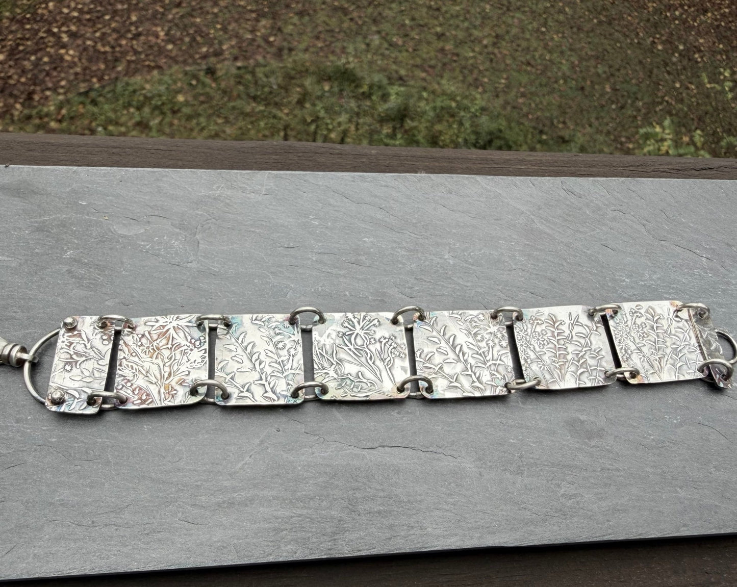Native Wildflowers Sterling Silver Bracelet | Evitts Creek Arts - Evitts Creek Arts