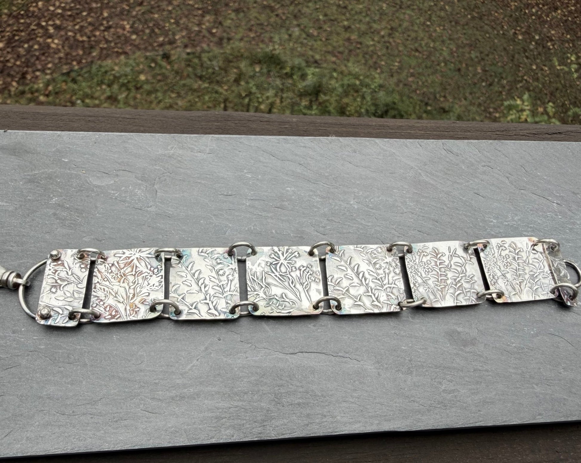 Native Wildflowers Sterling Silver Bracelet | Evitts Creek Arts - Evitts Creek Arts