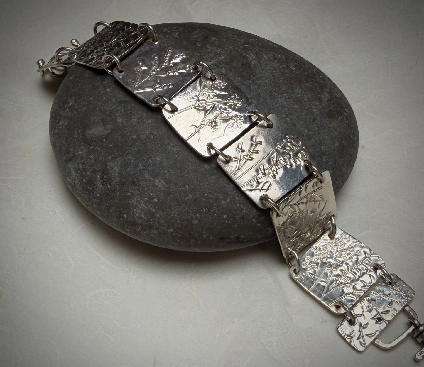 Native Wildflowers Sterling Silver Bracelet | Evitts Creek Arts - Evitts Creek Arts