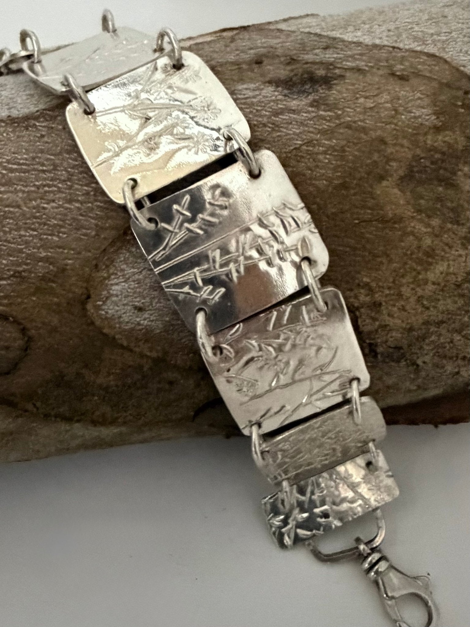 Native Wildflowers Sterling Silver Bracelet | Evitts Creek Arts - Evitts Creek Arts