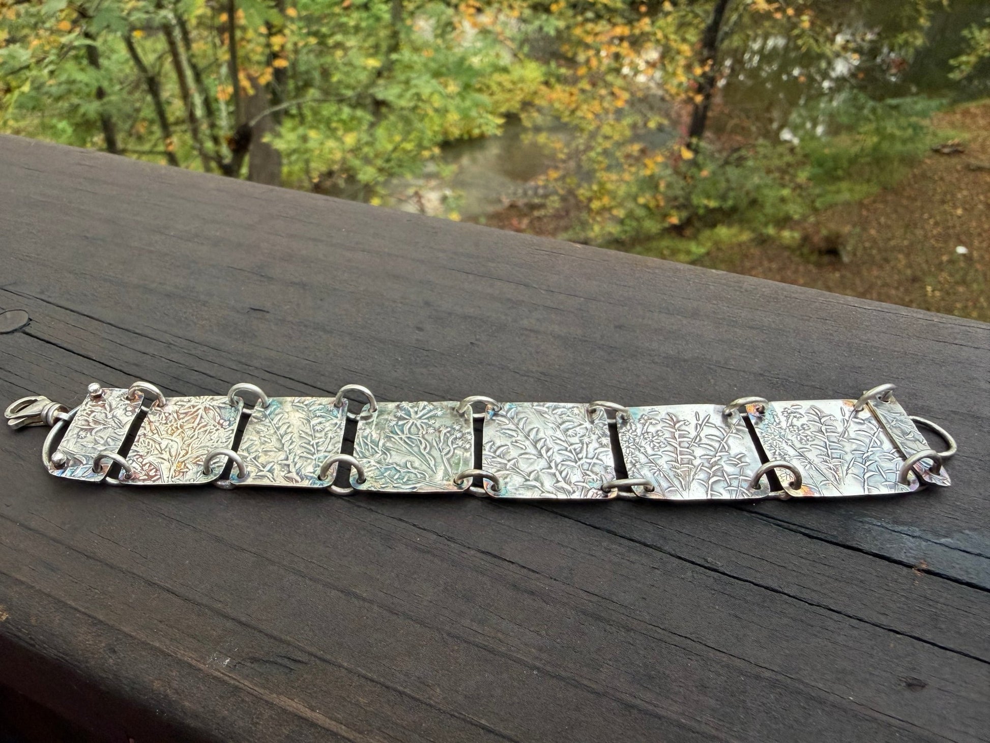 Native Wildflowers Sterling Silver Bracelet | Evitts Creek Arts - Evitts Creek Arts