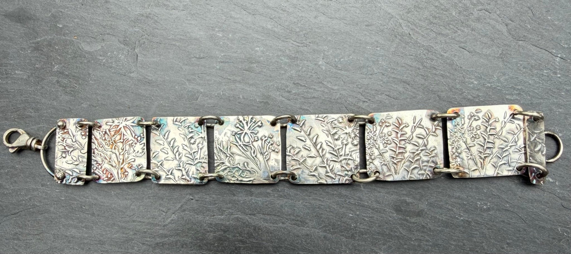 Native Wildflowers Sterling Silver Bracelet | Evitts Creek Arts - Evitts Creek Arts