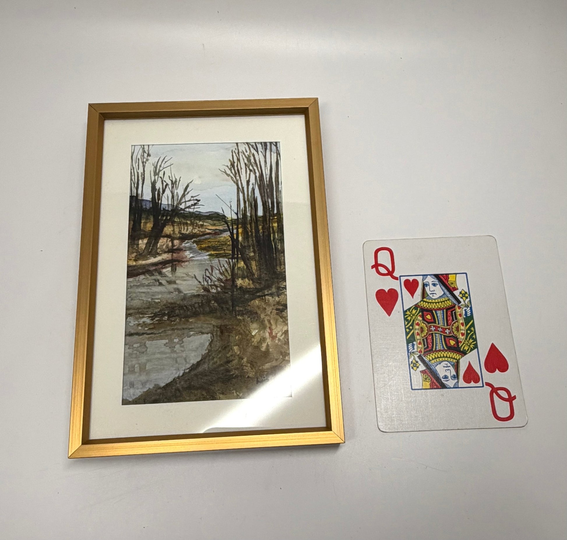 Original Landscape Study #1| Miniature Watercolor Painting-Framed 4x6 frame - Evitts Creek Arts