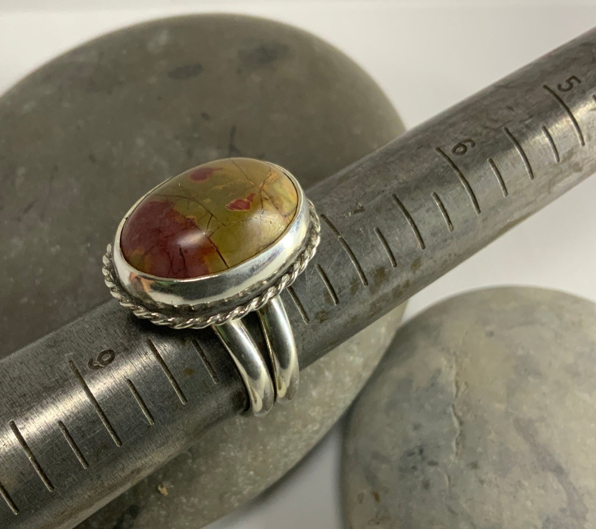 Picasso Jasper Ring size 8 - Evitts Creek Arts