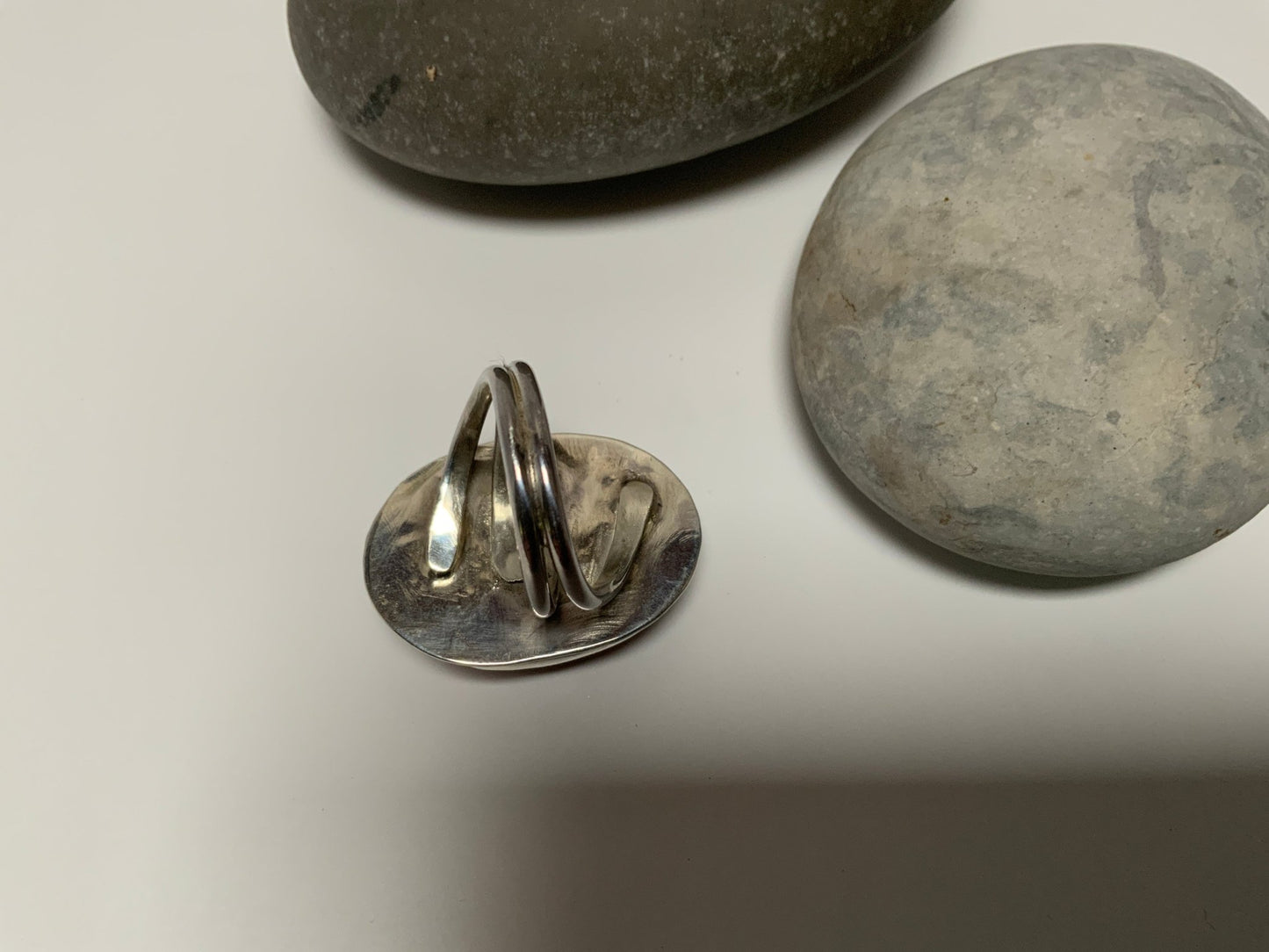 Pink Mooakite Rhodochrosite Ring Size 8 - Evitts Creek Arts