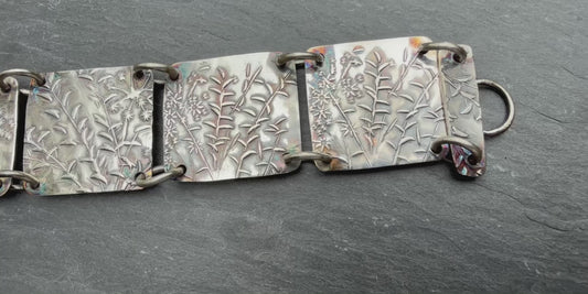 Native Wildflowers Sterling Silver Bracelet | Evitts Creek Arts