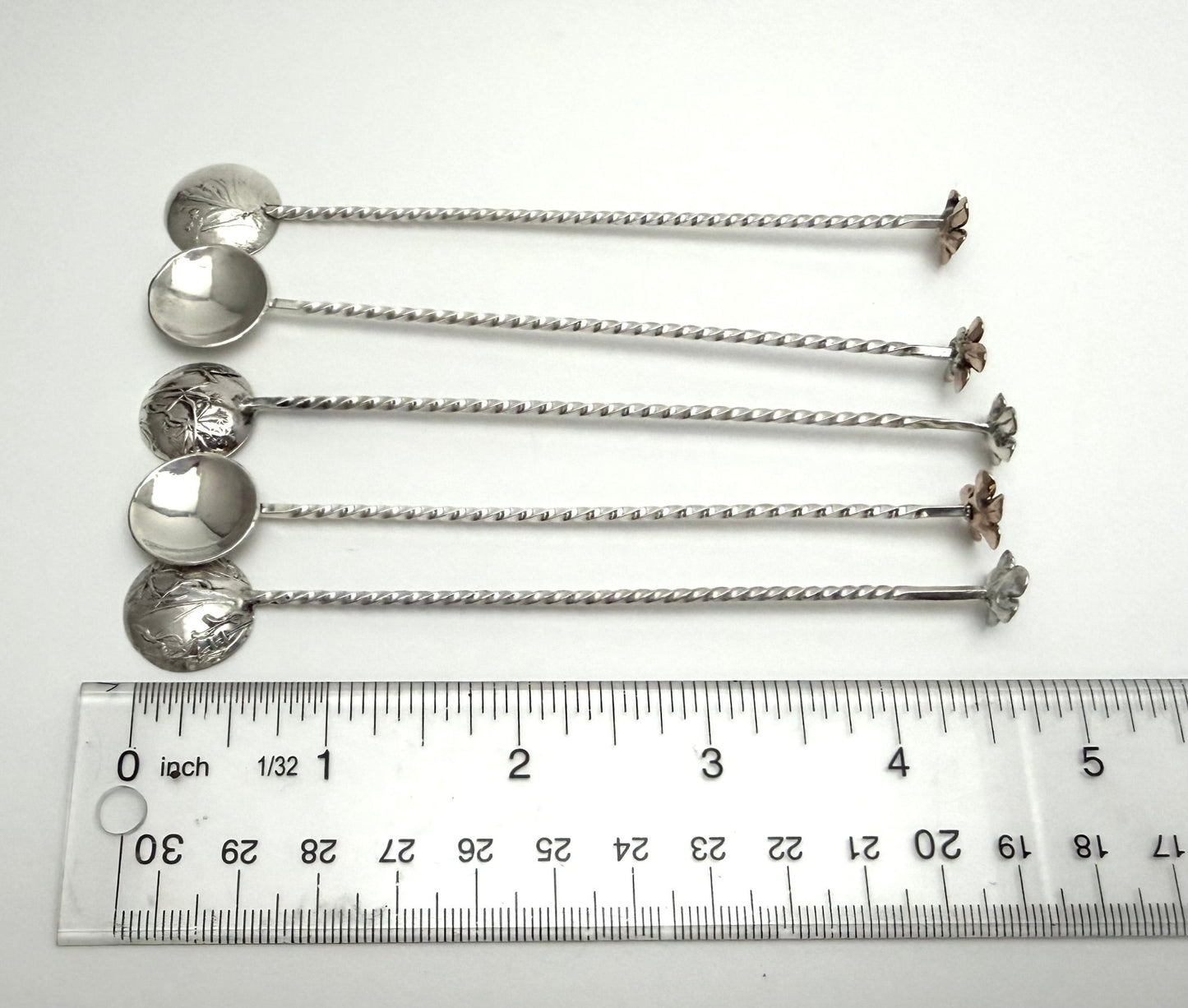 Small Handmade Silver with Bronze or Silver Flower Spoon |Gourmand Gift - Evitts Creek Arts