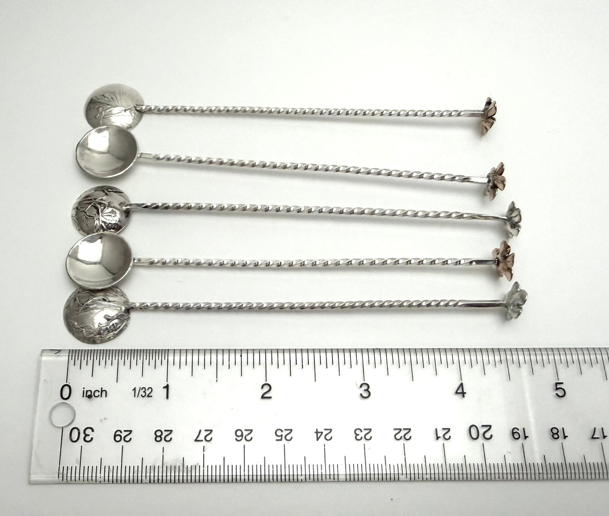 Small Handmade Silver with Bronze or Silver Flower Spoon |Gourmand Gift - Evitts Creek Arts