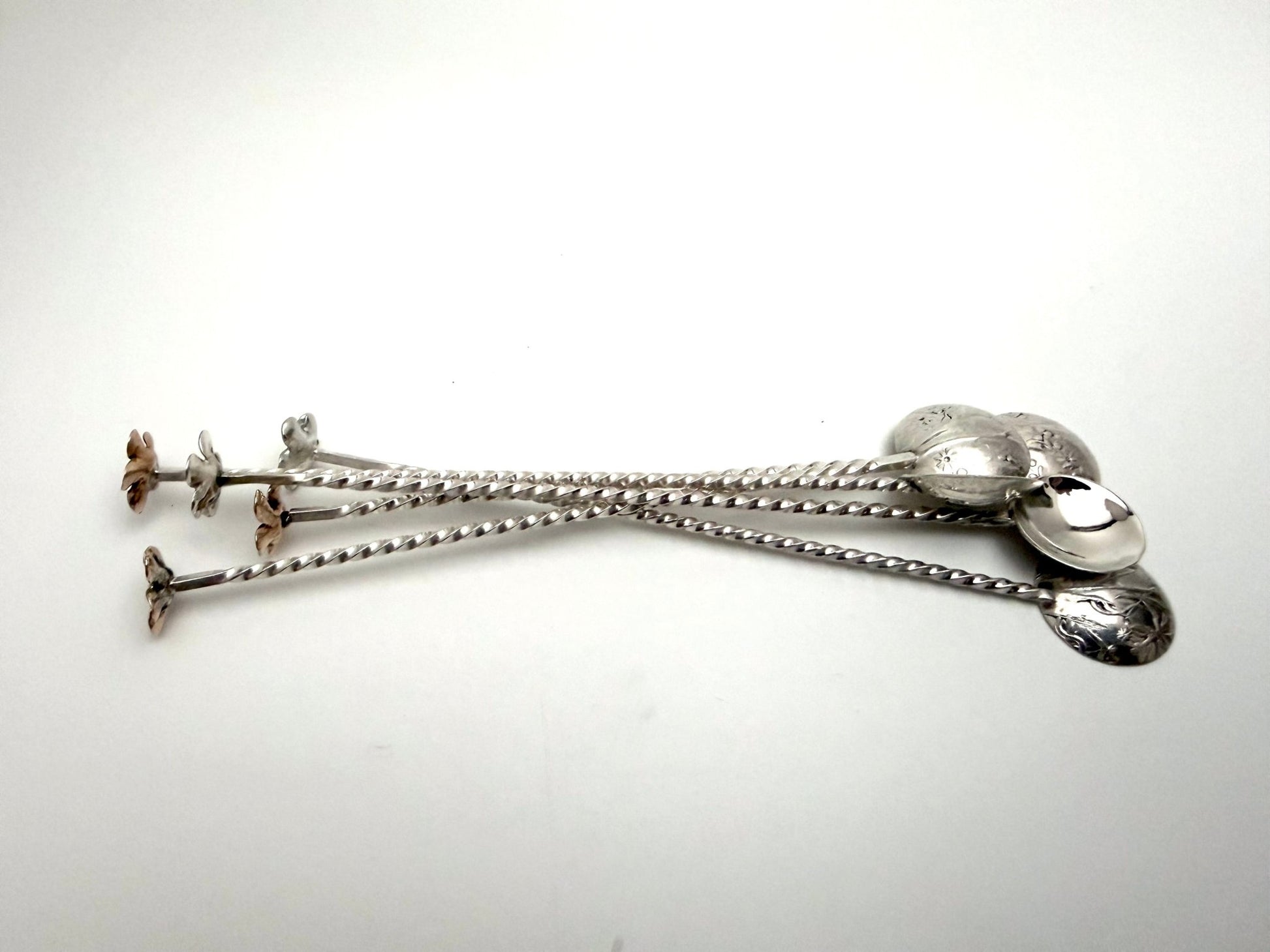 Small Handmade Silver with Bronze or Silver Flower Spoon |Gourmand Gift - Evitts Creek Arts