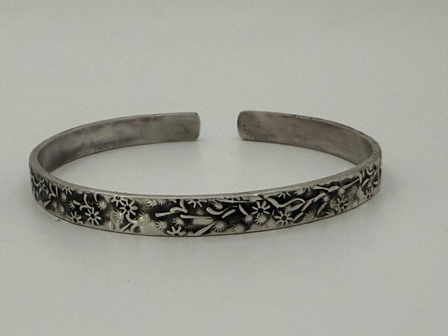 Sterling Floral Cuff Bracelet | Evitts Creek Arts - Evitts Creek Arts