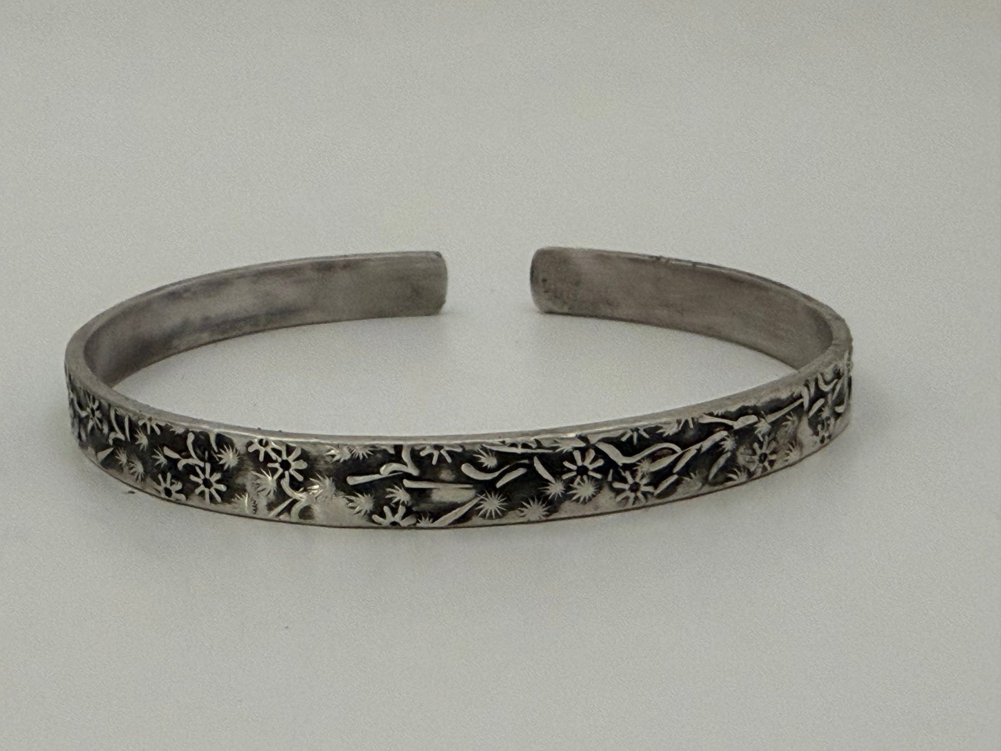 Sterling Floral Cuff Bracelet | Evitts Creek Arts - Evitts Creek Arts