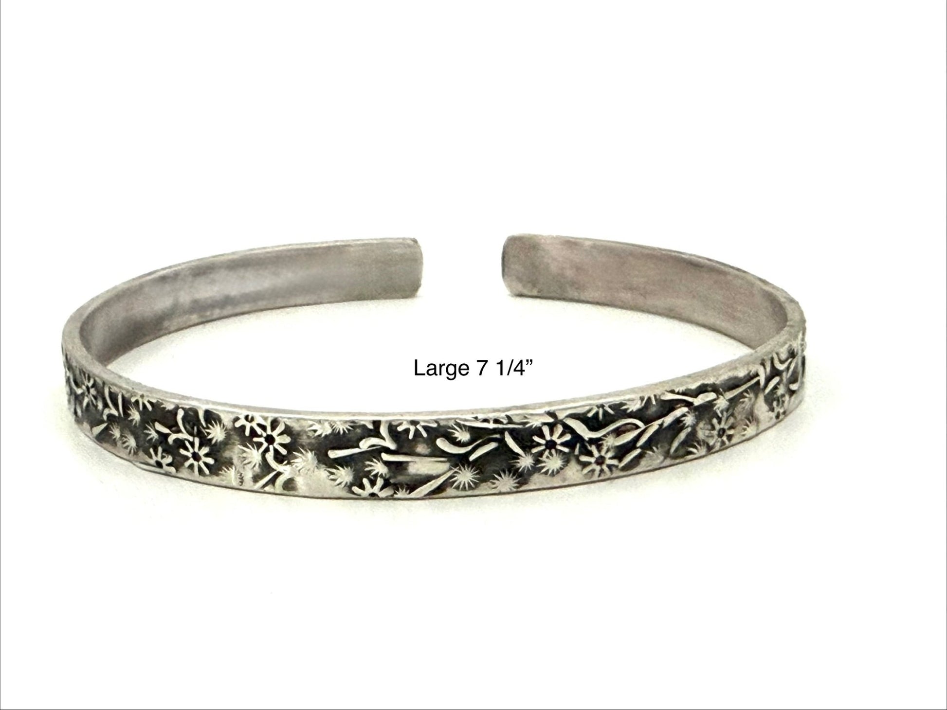 Sterling Floral Cuff Bracelet | Evitts Creek Arts - Evitts Creek Arts