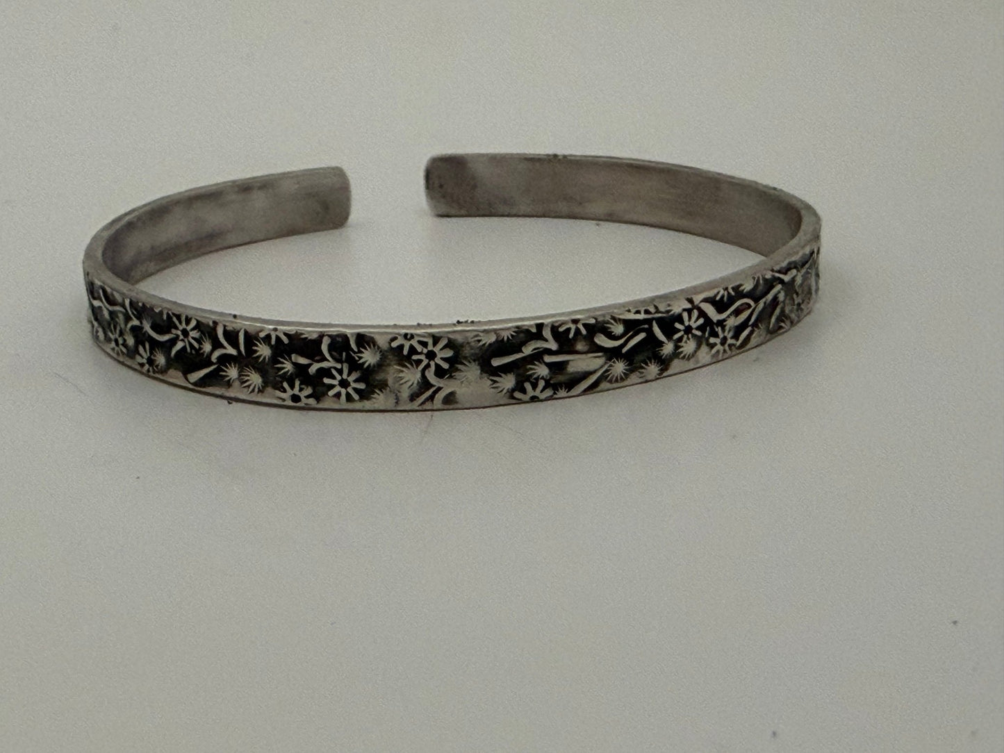 Sterling Floral Cuff Bracelet | Evitts Creek Arts - Evitts Creek Arts