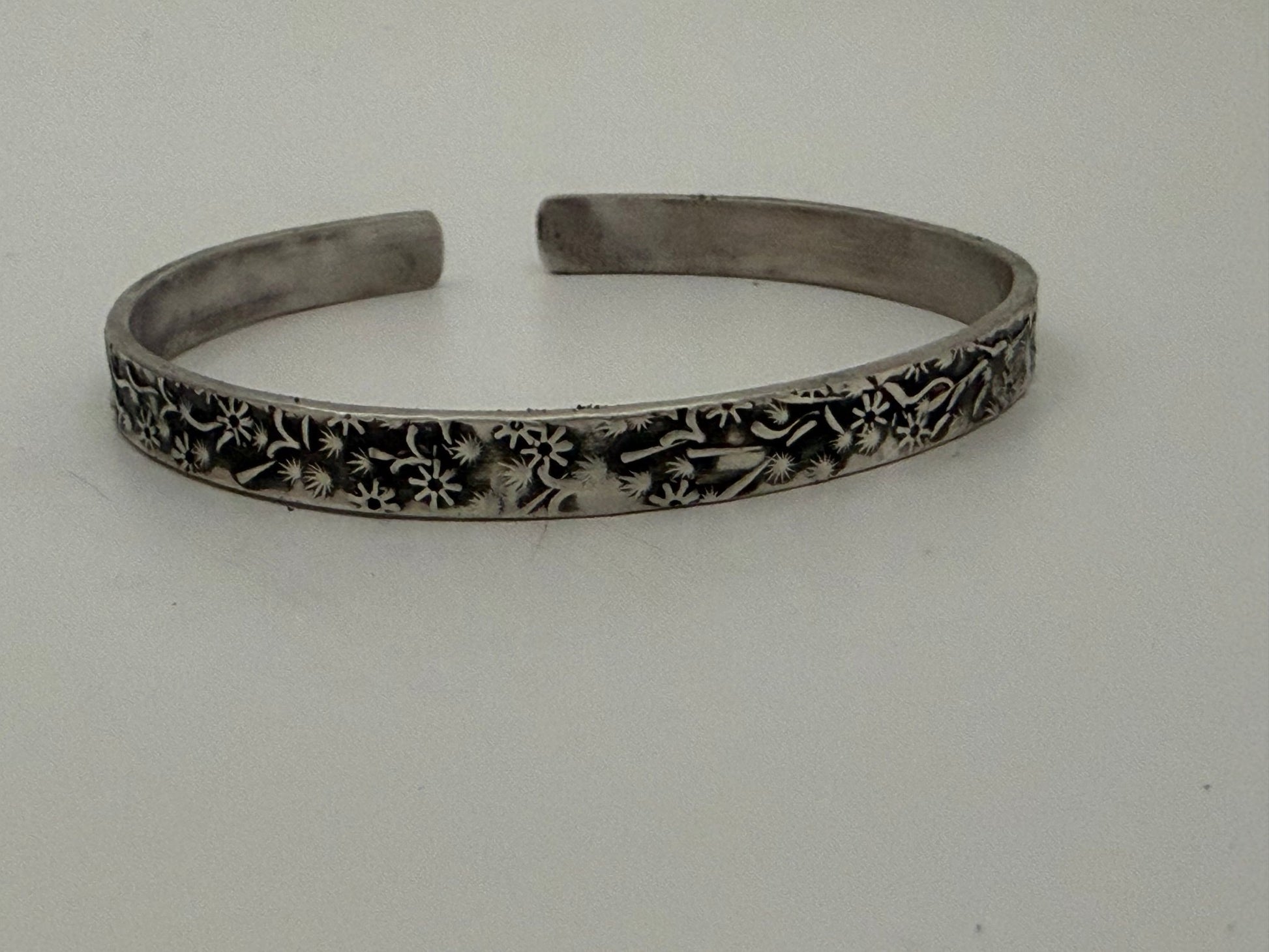 Sterling Floral Cuff Bracelet | Evitts Creek Arts - Evitts Creek Arts