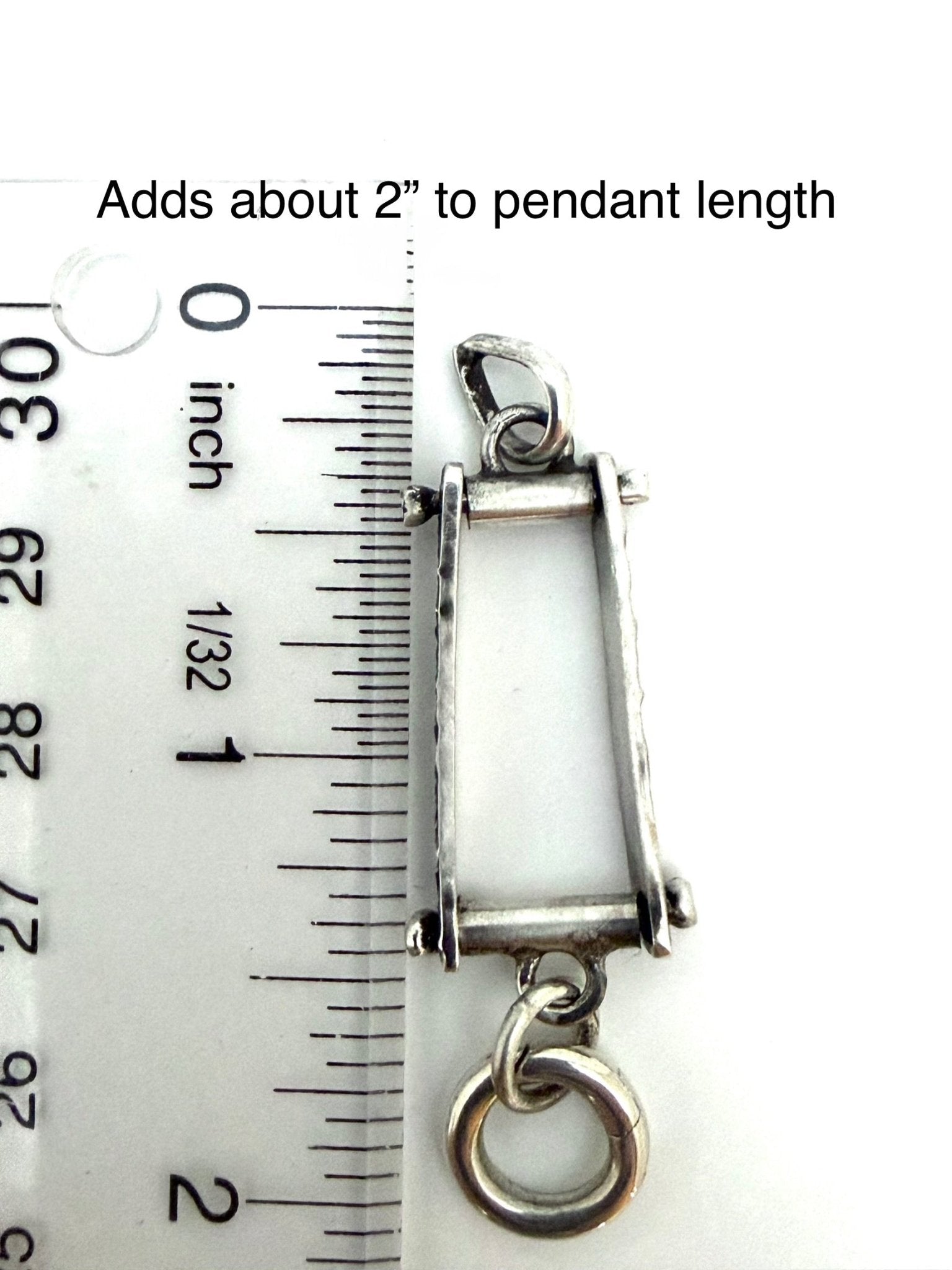 Sterling Silver Pendant Enhancer Two Inches Long| Evitts Creek Arts - Evitts Creek Arts