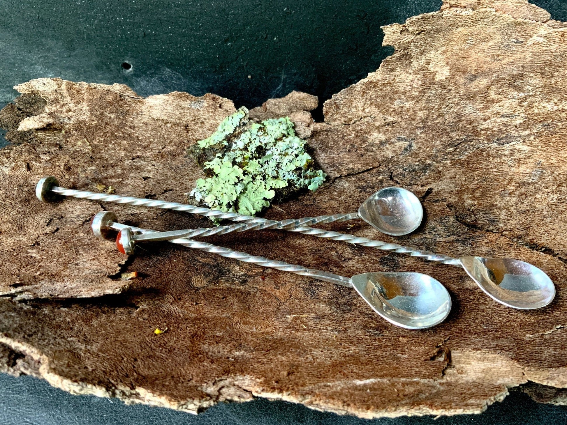 Three Handmade Silver Spoons for Salt, Spice, Matcha Tea, Spices or Cocktails - Evitts Creek Arts