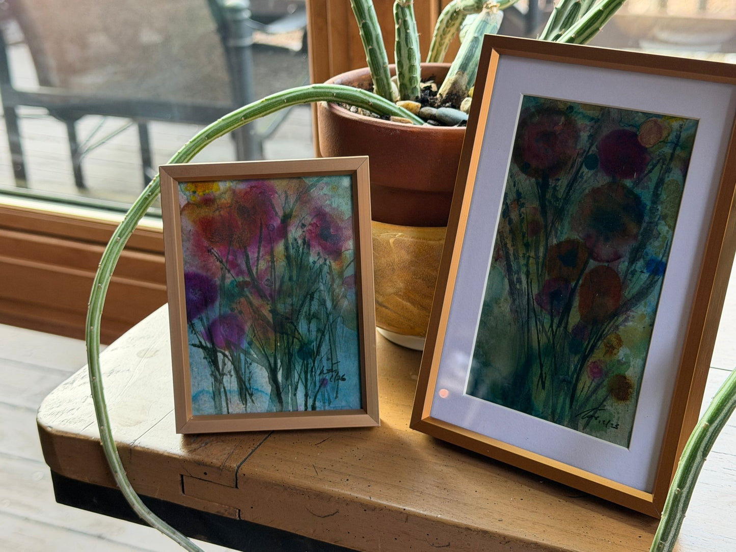 Tiny Abstract Flower 3 3x4 - Evitts Creek Arts