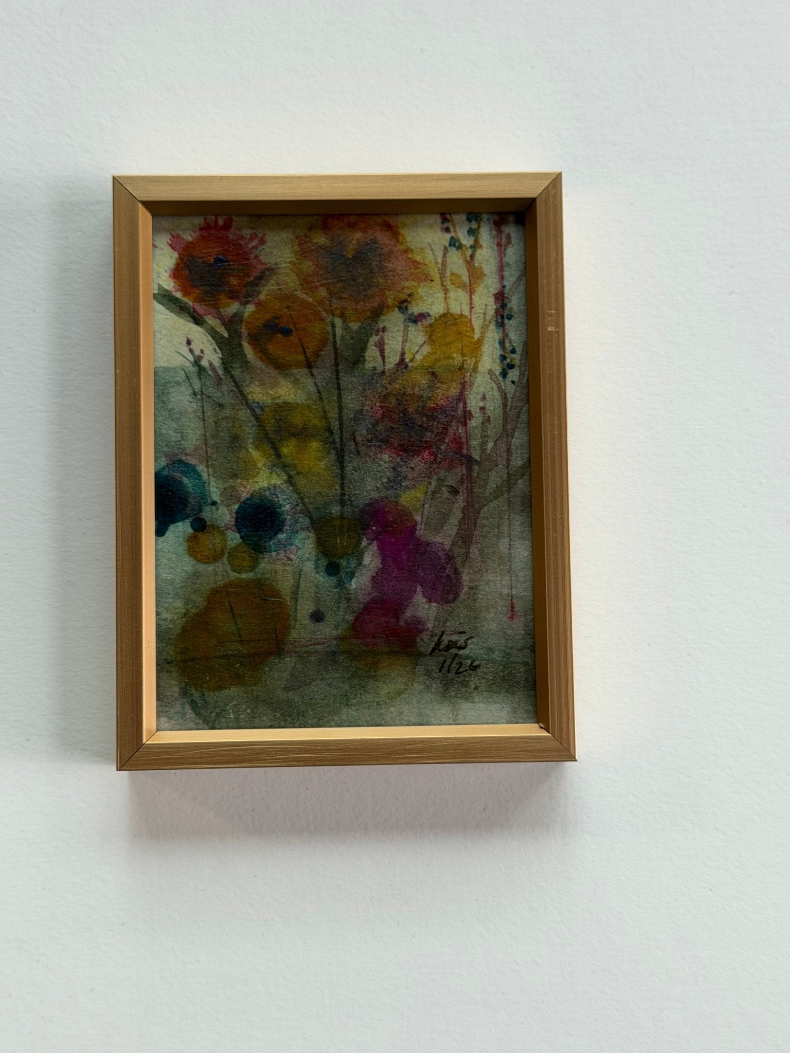 Tiny Abstract Flower 4 3x4 - Evitts Creek Arts