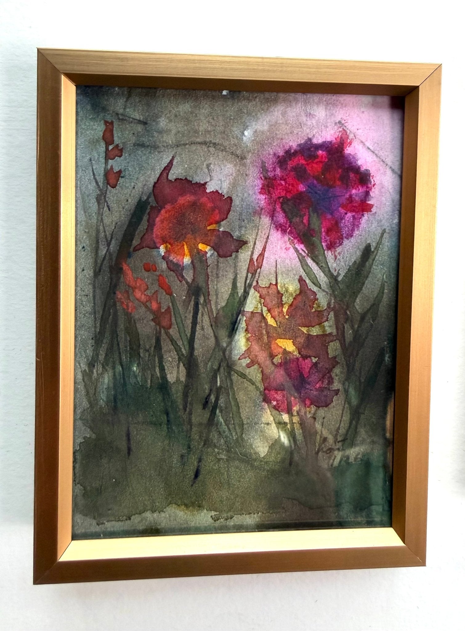Tiny Abstract Flower 5 3x4 - Evitts Creek Arts