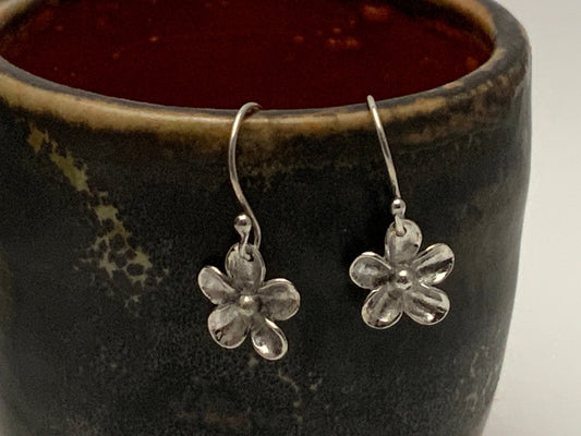 Tiny Flower Earrings | Handmade Sterling Silver by Evitts Creek Arts - Evitts Creek Arts