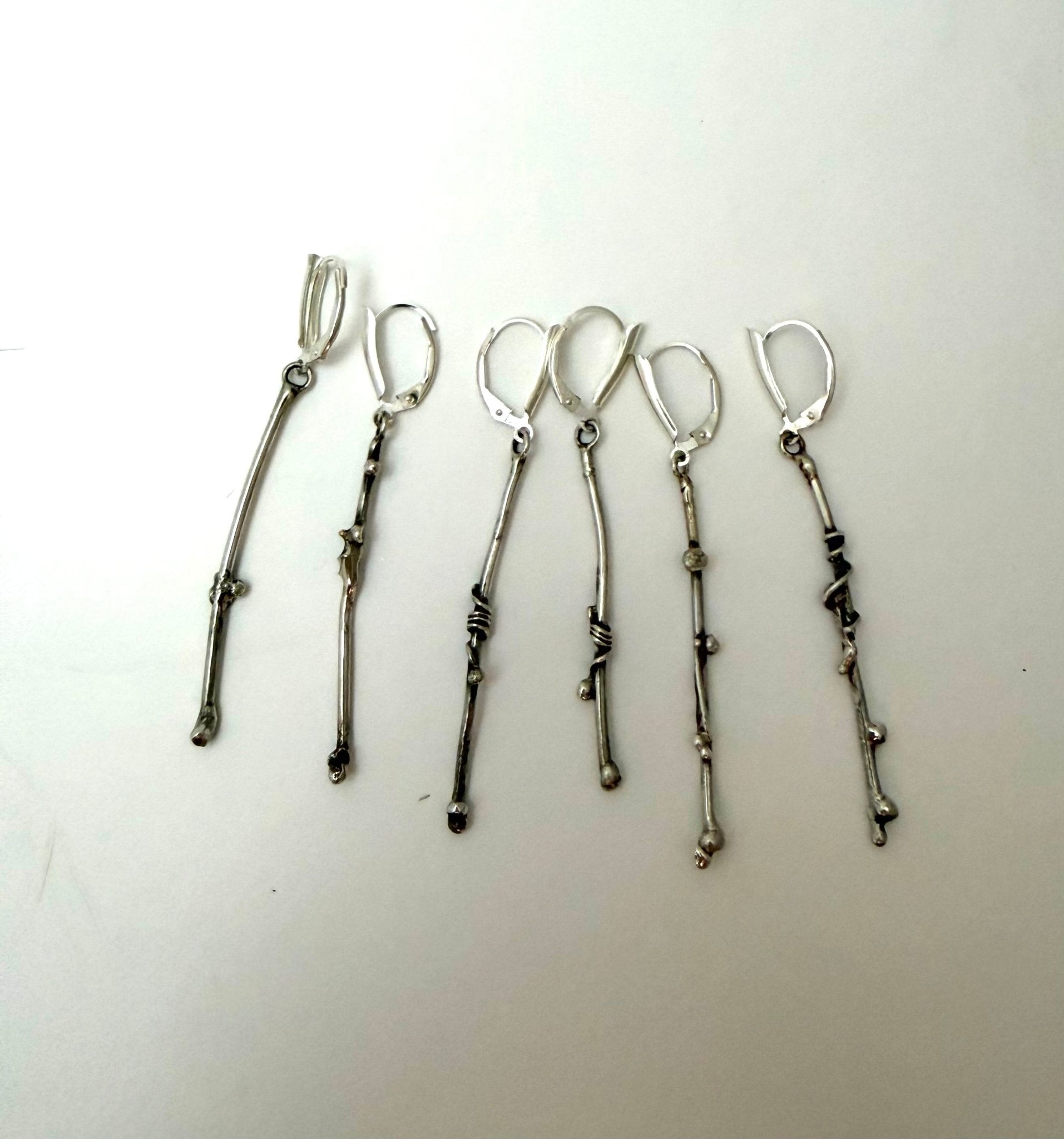 Twiggies Sterling Silver Branch Earrings - Evitts Creek Arts