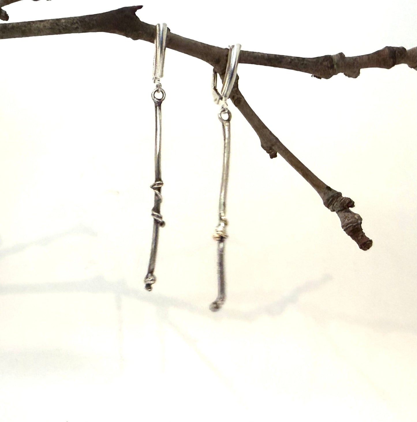 Twiggies Sterling Silver Branch Earrings - Evitts Creek Arts