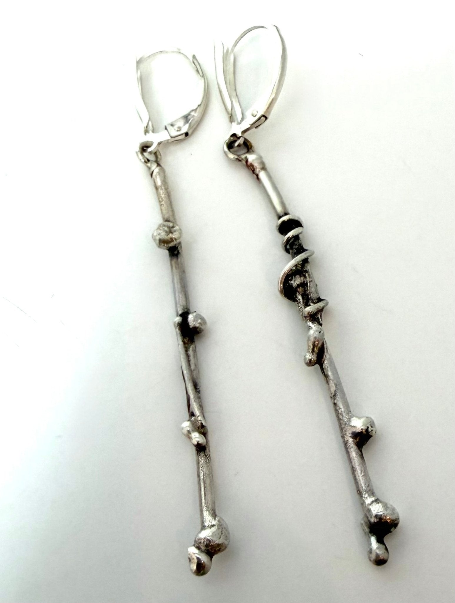 Twiggies Sterling Silver Branch Earrings - Evitts Creek Arts