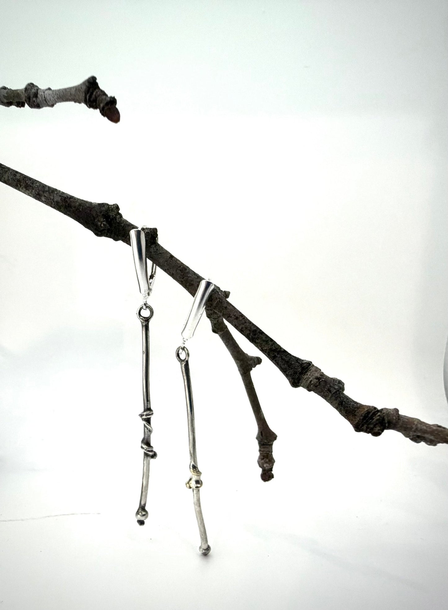 Twiggies Sterling Silver Branch Earrings - Evitts Creek Arts