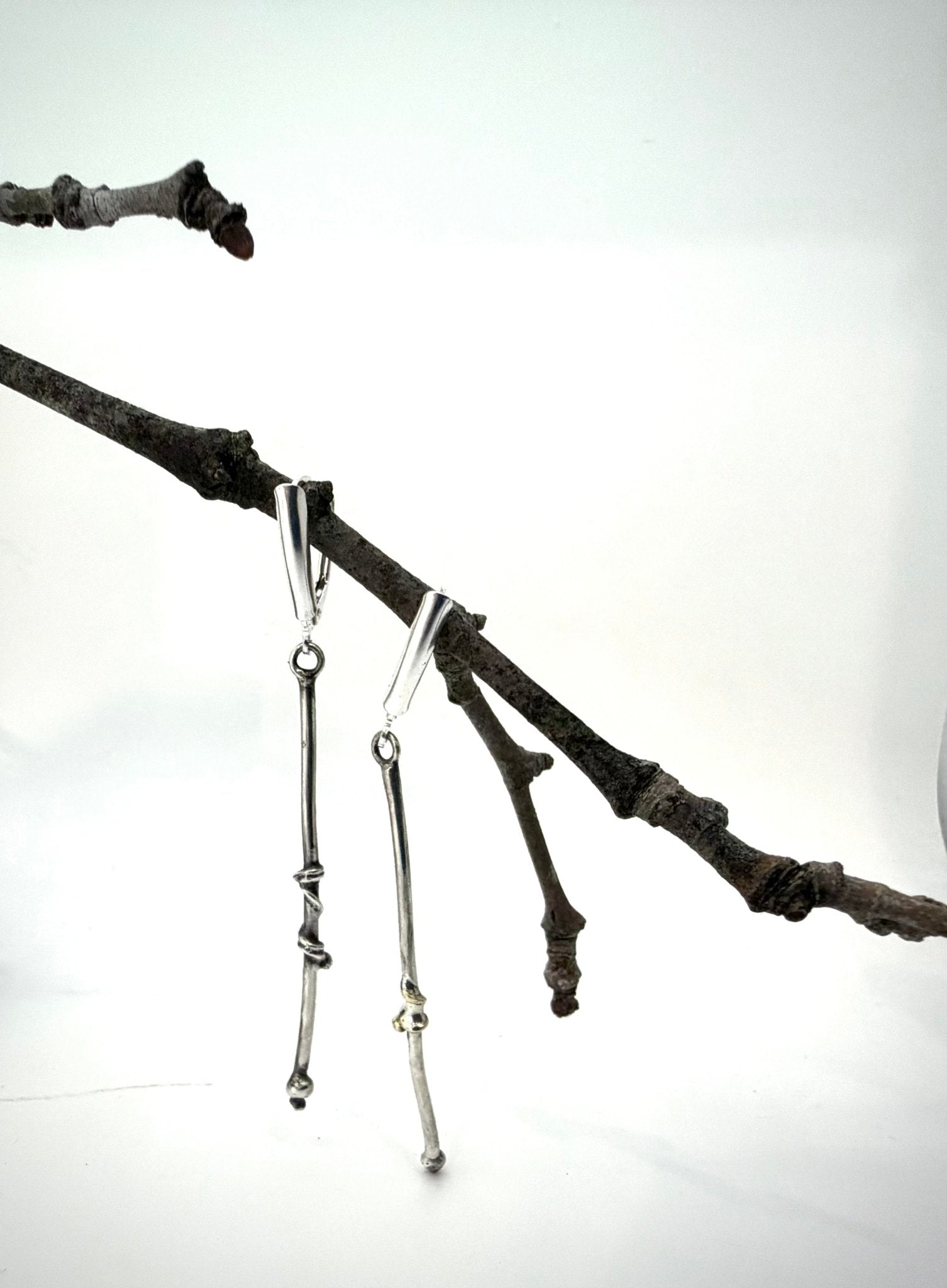 Twiggies Sterling Silver Branch Earrings - Evitts Creek Arts