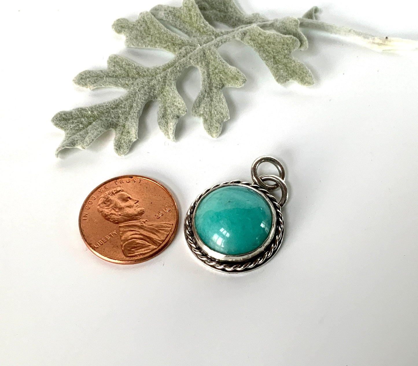 Amazonite Pendant Sterling Silver - Evitts Creek Arts