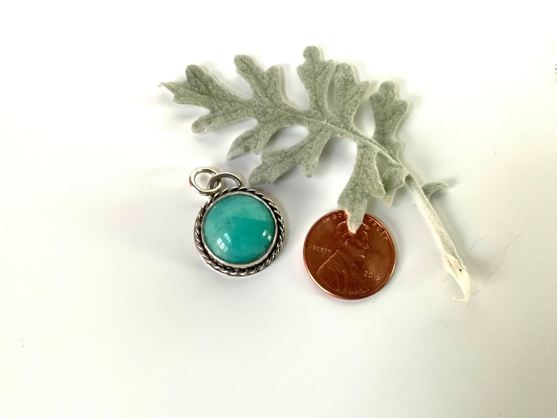 Amazonite Pendant Sterling Silver - Evitts Creek Arts