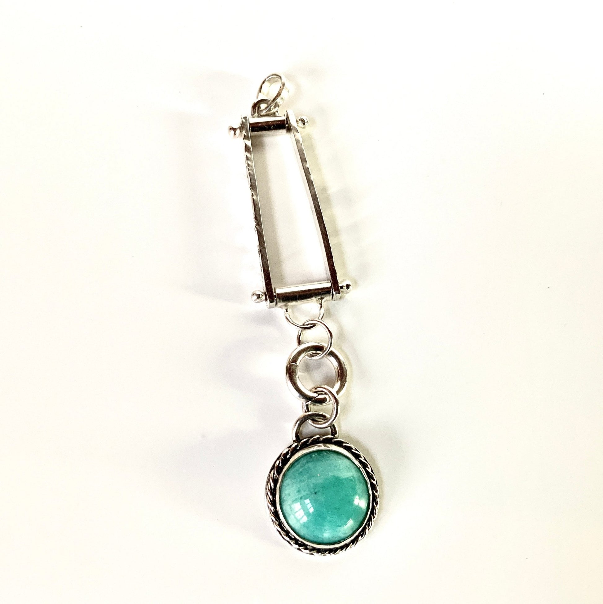 Amazonite Pendant Sterling Silver - Evitts Creek Arts