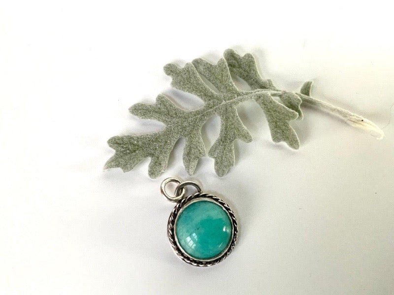 Amazonite Pendant Sterling Silver - Evitts Creek Arts