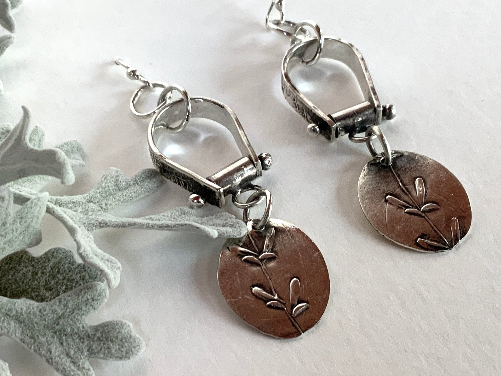 Botanical Silver Earrings - Evitts Creek Arts