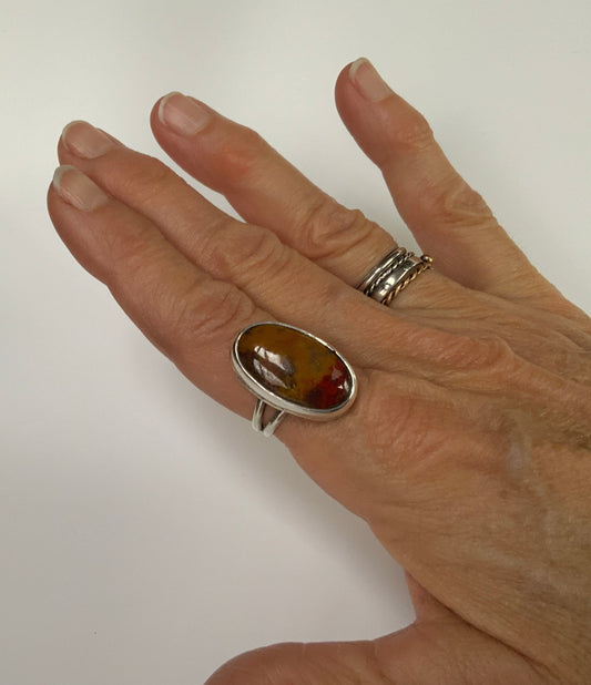 Jasper Ring Size 8 - Evitts Creek Arts