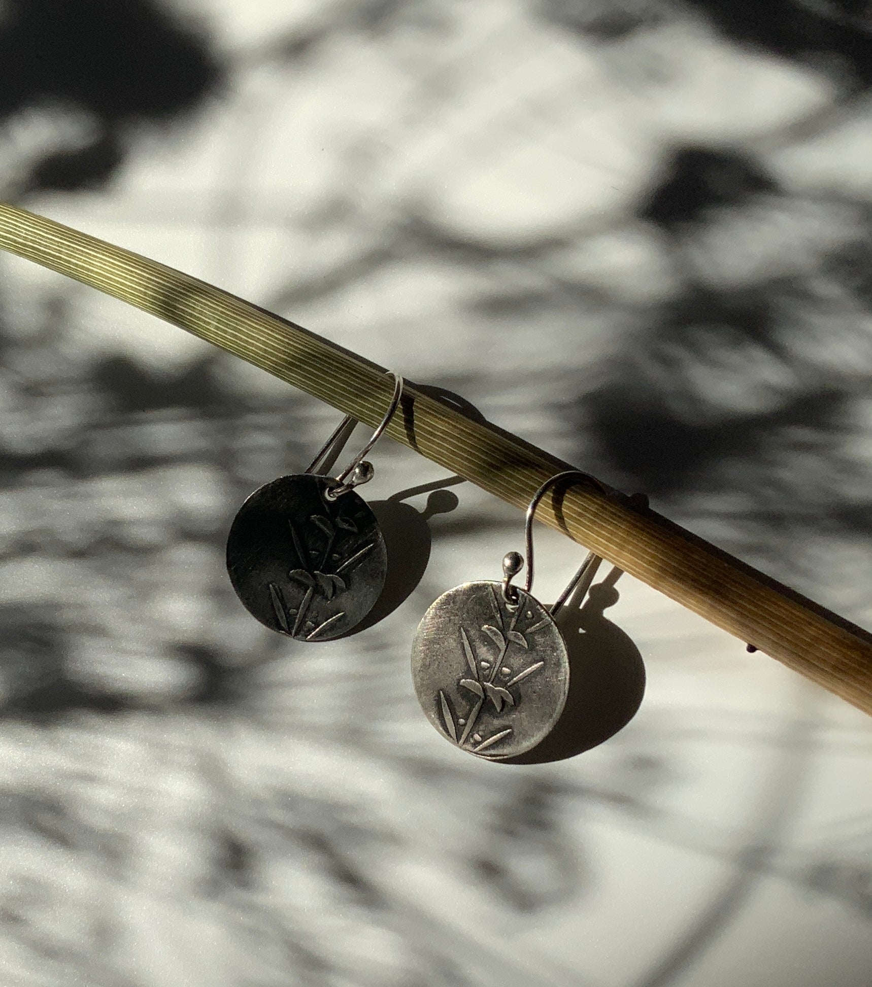 Nature Inspired Silver Earrings - Evitts Creek Arts