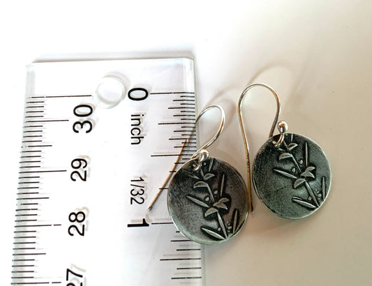 Nature Inspired Silver Earrings - Evitts Creek Arts