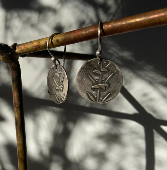 Nature Inspired Silver Earrings - Evitts Creek Arts