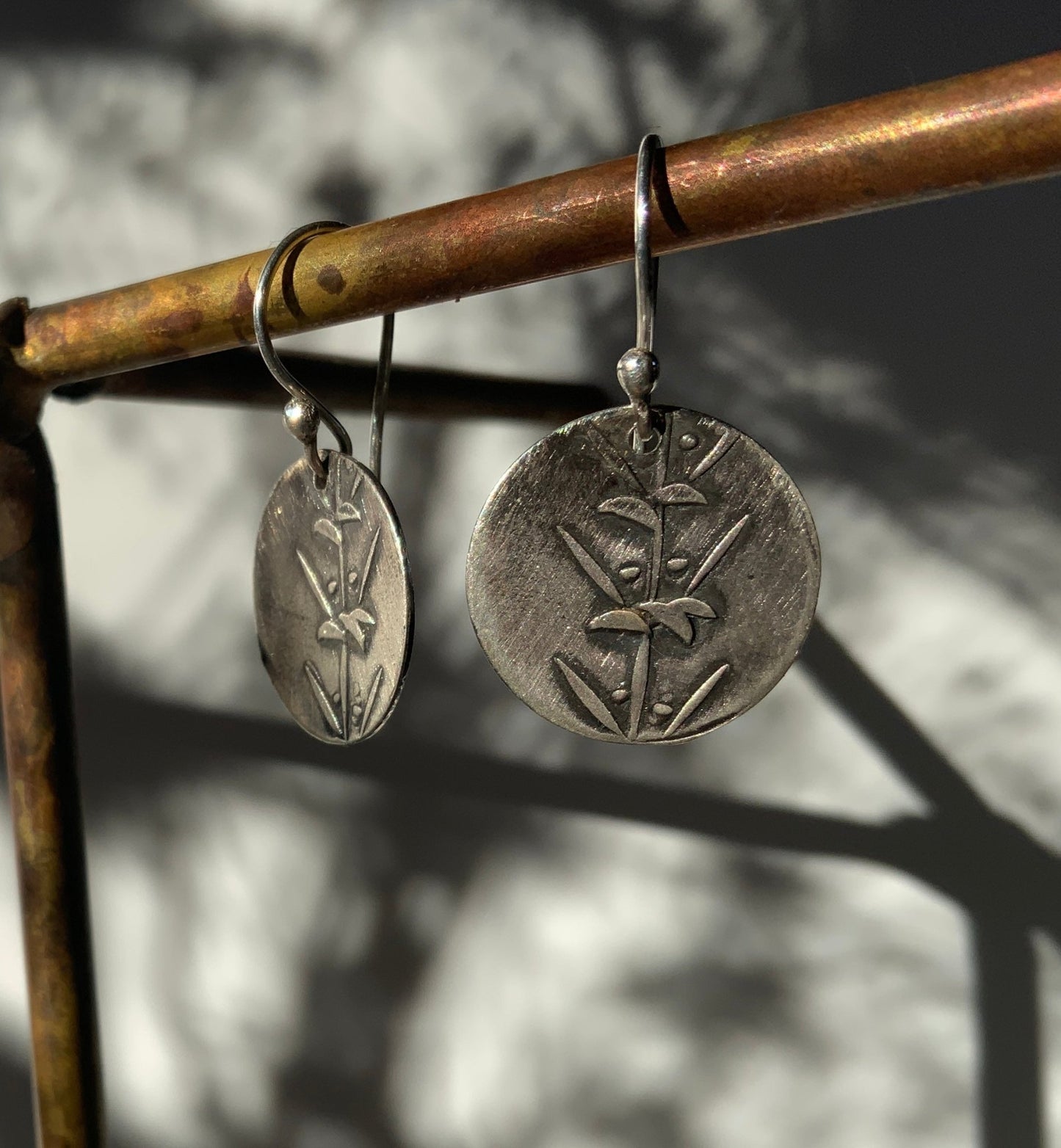 Nature Inspired Silver Earrings - Evitts Creek Arts