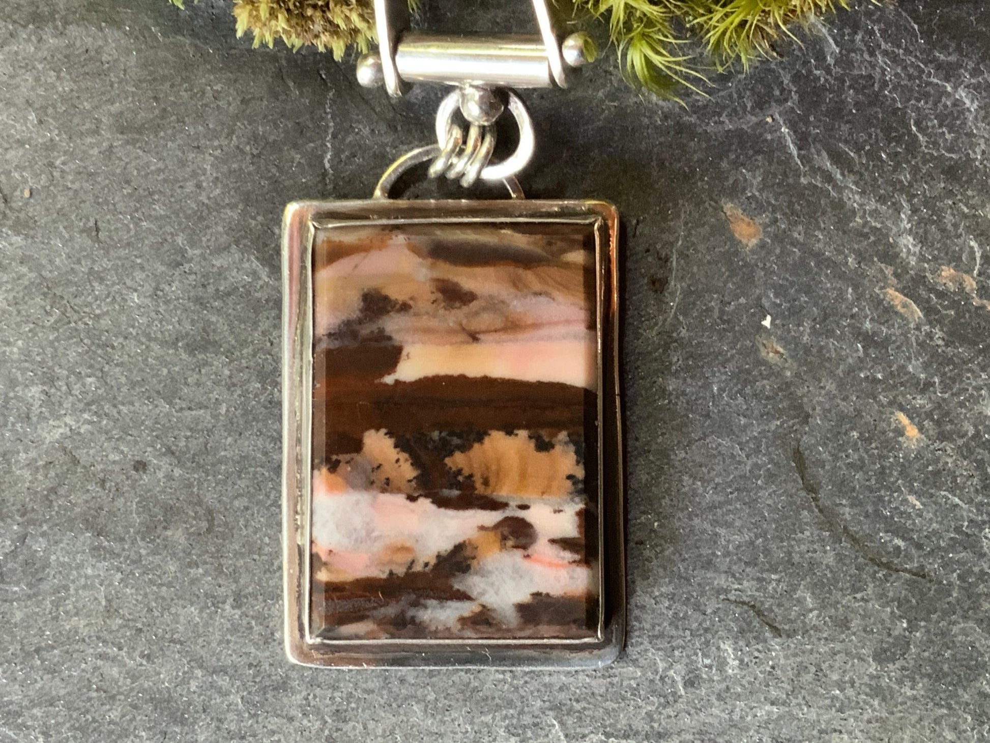 Picasso Jasper Hinged Pendant - Evitts Creek Arts