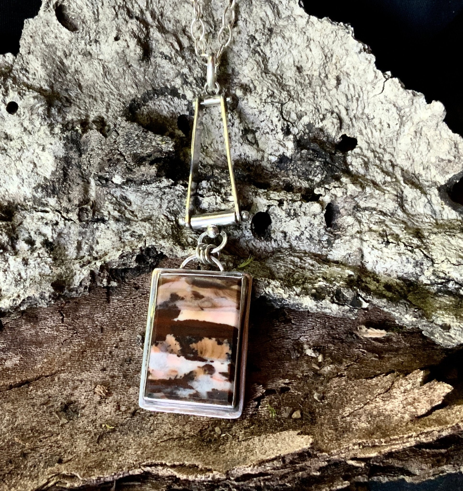 Picasso Jasper Hinged Pendant - Evitts Creek Arts