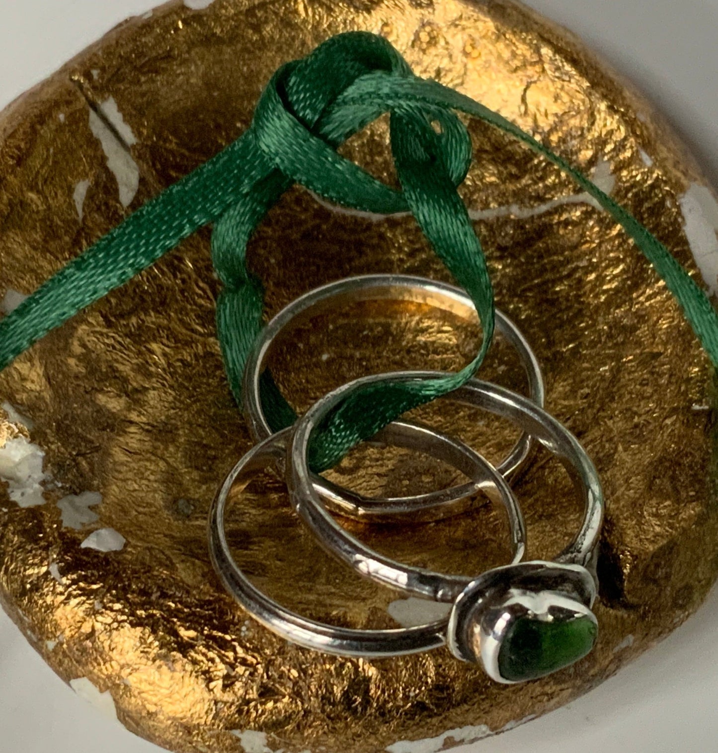 Seaglass Stacking Ring Set size 5 - Evitts Creek Arts