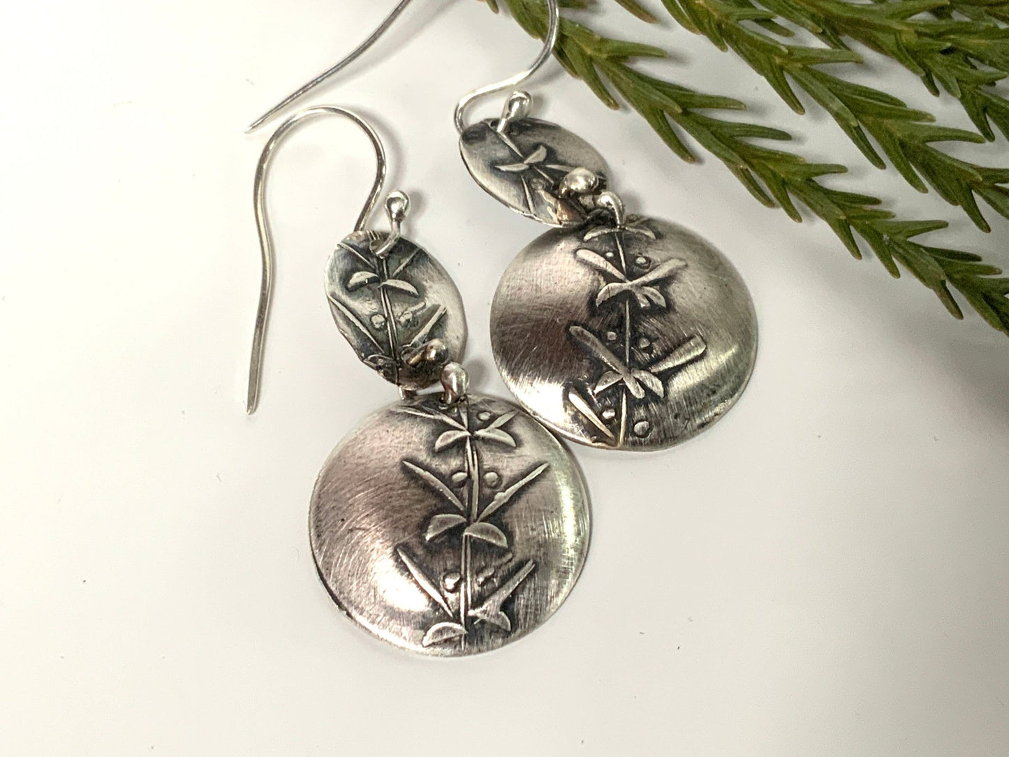 Thorny Vine Sterling Silver Earrings - Evitts Creek Arts