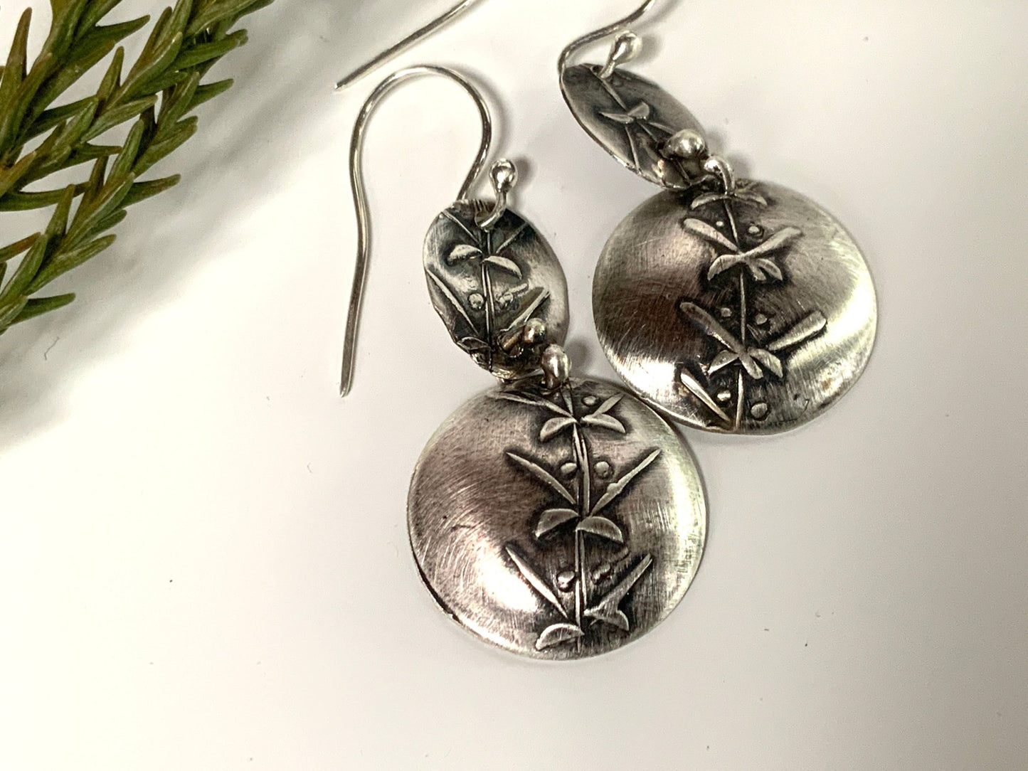 Thorny Vine Sterling Silver Earrings - Evitts Creek Arts