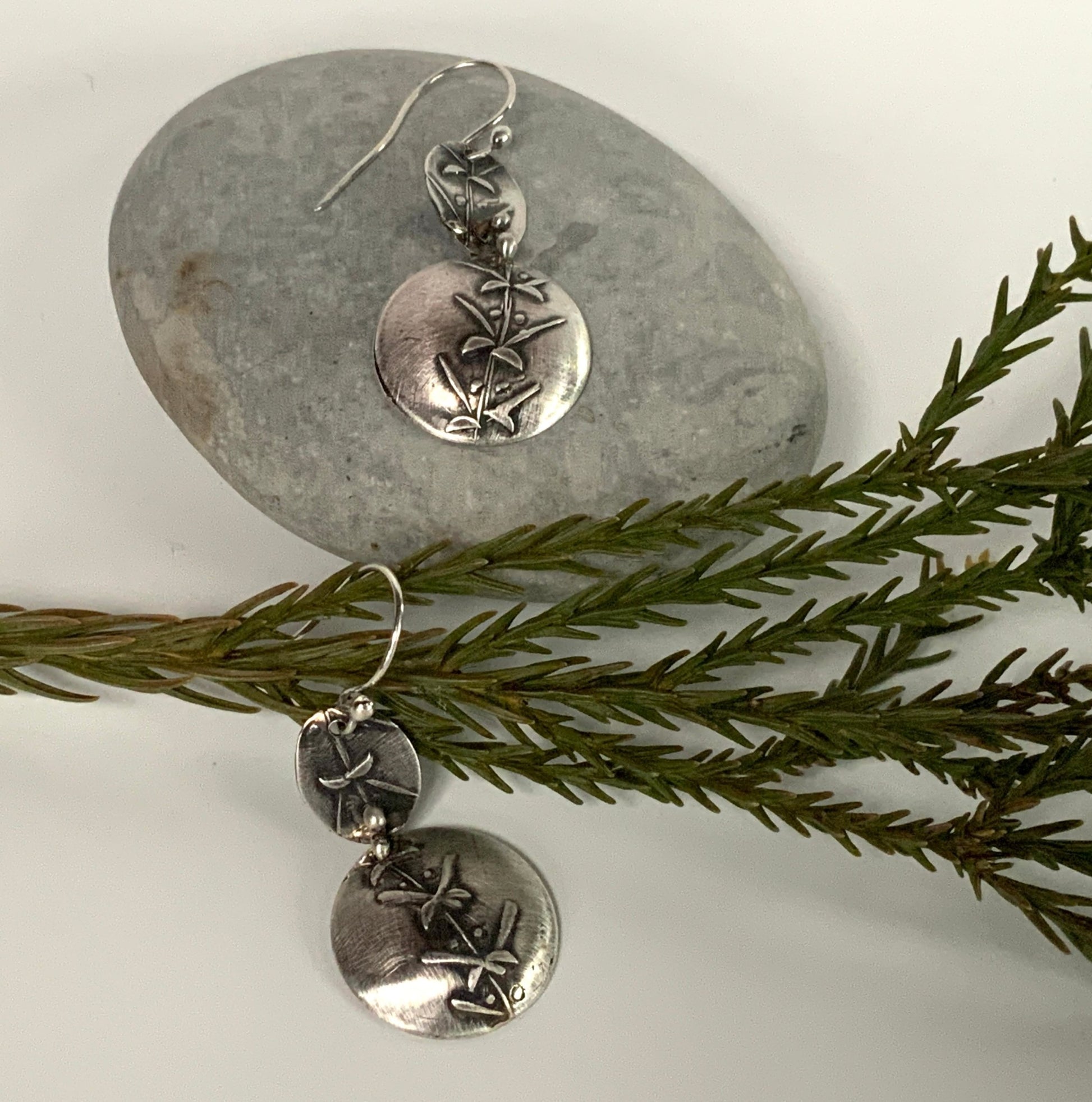 Thorny Vine Sterling Silver Earrings - Evitts Creek Arts