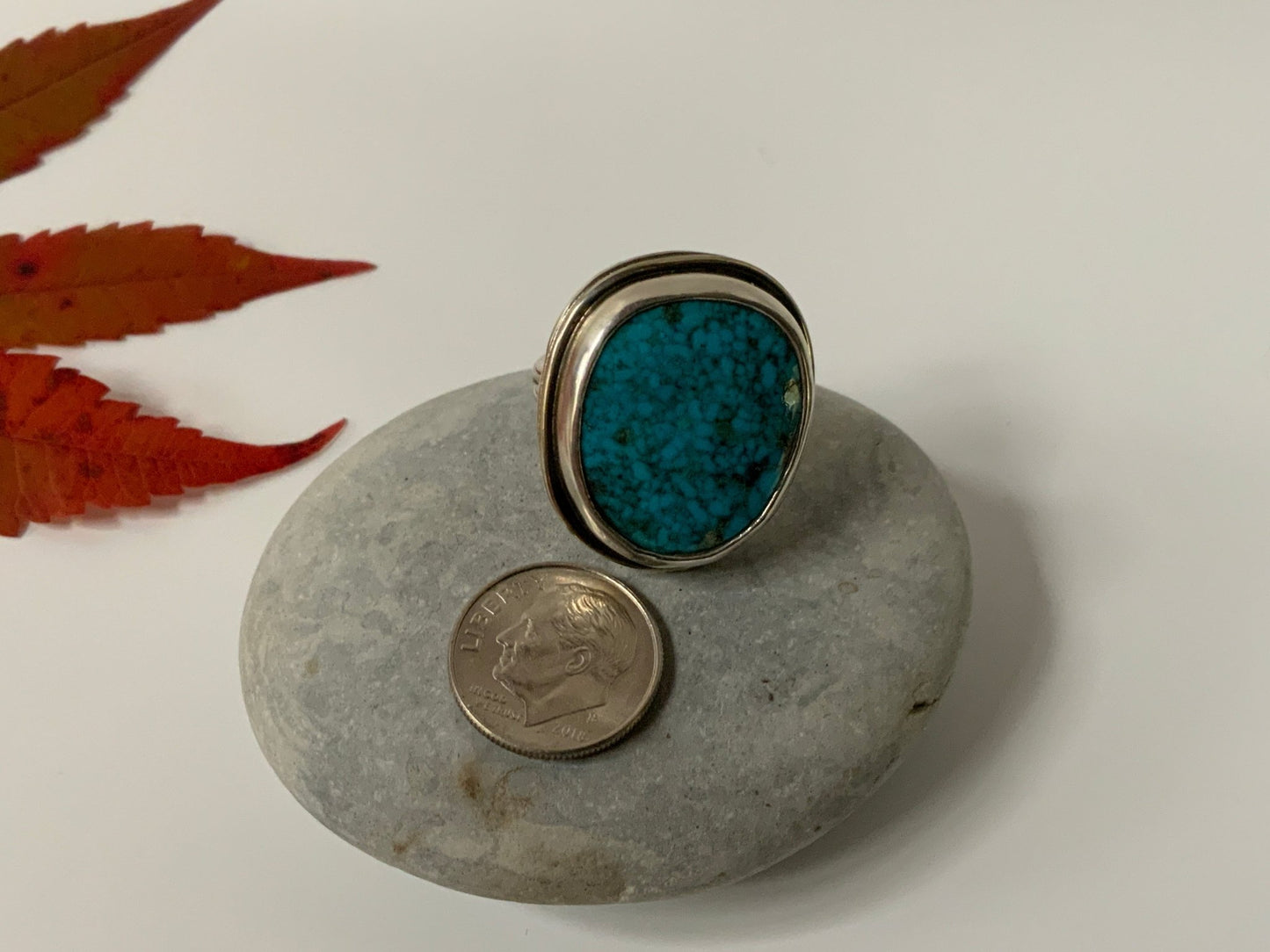 Turquoise Ring Size 7.25 - Evitts Creek Arts