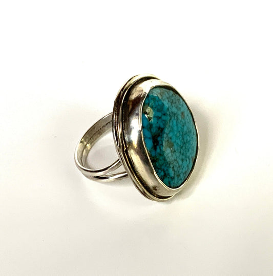 Turquoise Ring Size 7.25 - Evitts Creek Arts